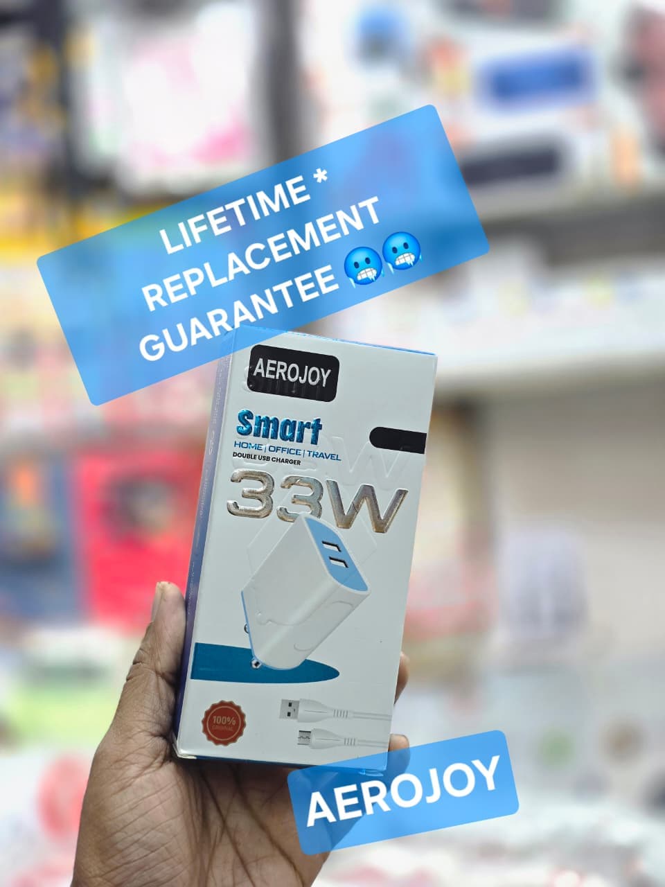 AEROJOY 33WATT DOUBLE USB CHARGER image 1