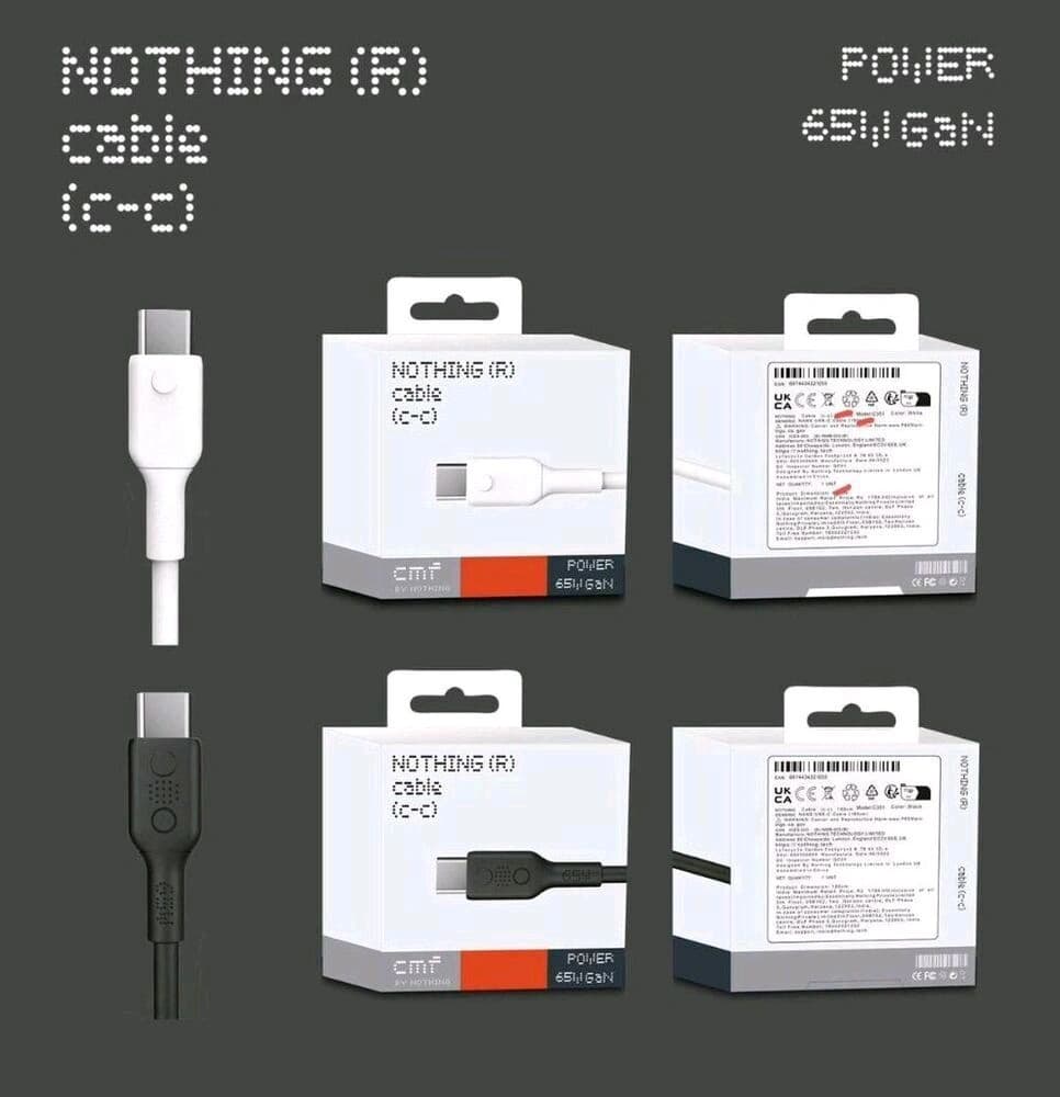 Nothing USB Type-C to Type-C Cable 65W GaN Support image 1